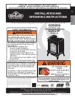 Napoleon Arlington GDS20N Installation And Operating Instructions Manual preview
