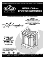 Napoleon Arlington GVFS20N Installation And Operation Instructions Manual preview