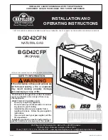 Preview for 1 page of Napoleon BGD42CFN Installation And Operating Instructions Manual