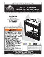 Napoleon BGD42N Installation And Operating Instructions Manual preview