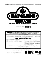 Preview for 1 page of Napoleon GDS 3700-P Installation And Operation Instructions Manual