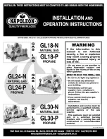 Napoleon GL18N Installation And Operation Instructions Manual предпросмотр