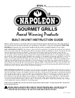 Napoleon Gourmet Gas Grill Instruction Manual предпросмотр