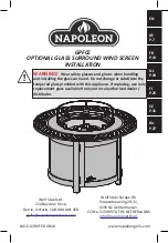 Preview for 1 page of Napoleon GPFCE Installation Manual