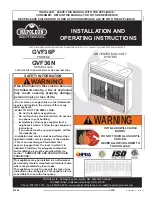 Napoleon Grandville GVF36 Installation And Operating Instructions Manual предпросмотр