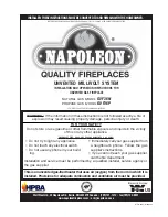 Предварительный просмотр 1 страницы Napoleon GVF36N Installation And Operation Instructions Manual