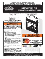 Napoleon GVF42N Installation And Operating Instructions Manual preview