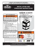 Preview for 1 page of Napoleon Haliburton GDS28N Installation And Operating Instructions Manual