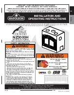 Napoleon high country nz3000h Installation And Operating Instructions Manual preview