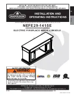 Preview for 1 page of Napoleon NEFE29-1415E Installation And Operating Instructions Manual