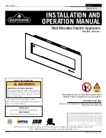 Preview for 1 page of Napoleon NEFL60B-1 Installation And Operation Manual