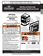 Napoleon NPI45 Installation And Operating Instructions Manual preview