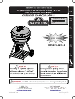 Preview for 1 page of Napoleon PRO22K-LEG-2 Assembly, Use And Care Manual