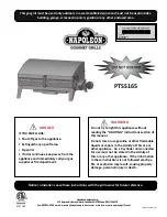 Napoleon PTSS165 Installation And Operating Manual preview