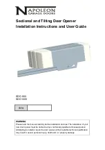 Preview for 1 page of Napoleon SDO1000 Installation Instructions And User Manual