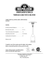 Napoleon TERRACE AND PATIO HEATER User Installation And Operation Manual preview