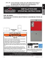 Napoleon WSX-EN Series Installation And Operating Instructions Manual preview