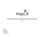 Napoli Wood Burning Tray for Propane Gas Burner Manual preview