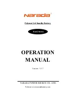 Предварительный просмотр 1 страницы Narada EosG200 Operation Manual