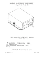 Предварительный просмотр 1 страницы Narco Avionics AR850 Installation And Operation Manual