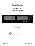 Narco Avionics AT165 TSO Operation Manual preview