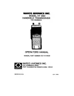 Preview for 1 page of Narco HT-800 Operator'S Manual