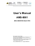 NARDA AMS-8061 User Manual preview