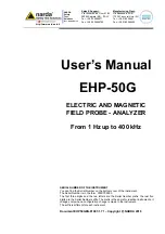 NARDA EHP-50-G User Manual preview