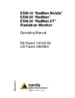 NARDA ESM-10 RadMan Mobile Operating Manual preview