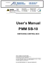 Preview for 1 page of NARDA PMM SB-10 User Manual