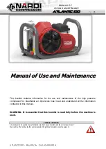 NARDI COMPRESSORI ATLANTIC 100 Use And Maintenance Manual preview