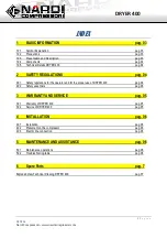 Preview for 2 page of NARDI COMPRESSORI DRYER 400 Operator And  Maintenance Manual