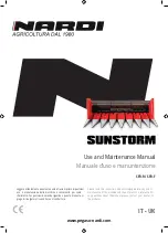 Preview for 1 page of nardi Sunstorm SFR-R Use And Maintenance Manual