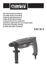 Narex EKV 20 E Operating Manual preview