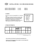 Preview for 8 page of NARVI STEAM READY 905005 Installation And Instruction Manual