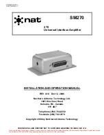 Nat 270 Installation And Operation Manual предпросмотр