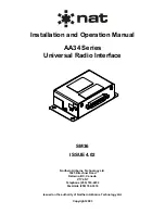 Предварительный просмотр 1 страницы Nat AA34-200 Installation And Operation Manual