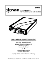 Preview for 1 page of Nat NT030 Installation And Operation Manual