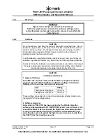 Предварительный просмотр 11 страницы Nat PIA01-001 Installation And Operation Manual