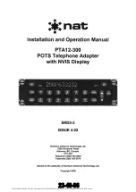 Nat PTA12-300 Installation And Operation Manual preview