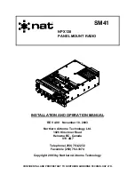 Nat SM41 Installation And Operation Manual предпросмотр