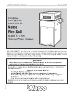 Natco Fire-Coil 175-400 Installation And Operation Instructions Manual preview