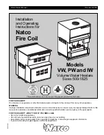 Natco Fire Coil IW 1010 Installation And Operating Instructions Manual preview