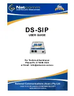 NatComm DS-SIP User Manual preview