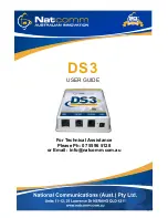 Preview for 1 page of NatComm DS3 User Manual