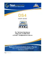 Предварительный просмотр 1 страницы NatComm DS4 User Manual