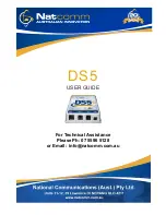 Предварительный просмотр 1 страницы NatComm DS5 User Manual