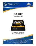 NatComm PA-SIP Manual preview