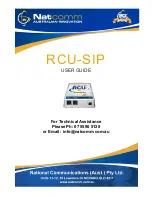 NatComm RCU-SIP User Manual preview