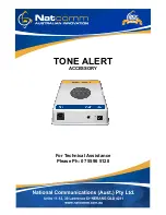 Preview for 1 page of NatComm TONE ALERT Manual